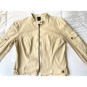 Y2k Moto Jacket, Tan, Sand, Spring Jacket, Vintage